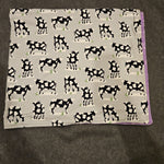 Fleece Baby blanket- purple cow