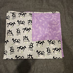 Fleece Baby blanket- purple cow