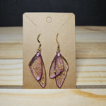 Purple Butterfly Resin Earrings