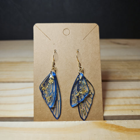 Blue Butterfly Resin Earrings