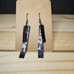 Faux Leather Bar Earrings