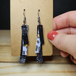 Faux Leather Bar Earrings