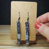 Faux Leather Bar Earrings