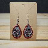 Teardrop Earrings with Silver Pendant