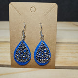 Teardrop Earrings with Silver Pendant