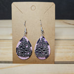 Teardrop Earrings with Silver Pendant