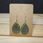 Teardrop Earrings with Silver Pendant