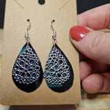 Teardrop Earrings with Silver Pendant