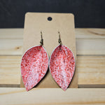 Flowered Faux Leather Earrings