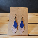 Faux Leather- Diamond Earrings