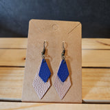 Faux Leather- Diamond Earrings