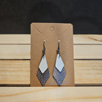 Faux Leather- Diamond Earrings