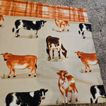 Baby Blanket- Brown with Cows