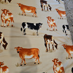 Baby Blanket- Brown with Cows