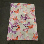 Burp cloth- Butterflies with tie-dyed Purple