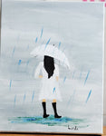 L15 - Walking In The Rain - Acrylic Painting