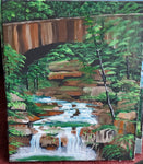 L17 - The Rock Waterfall - Acrylic Painting