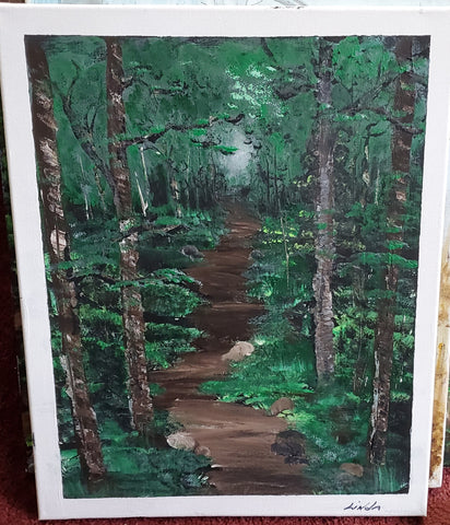 L25 - Path In The Woods - Acrylic Painting