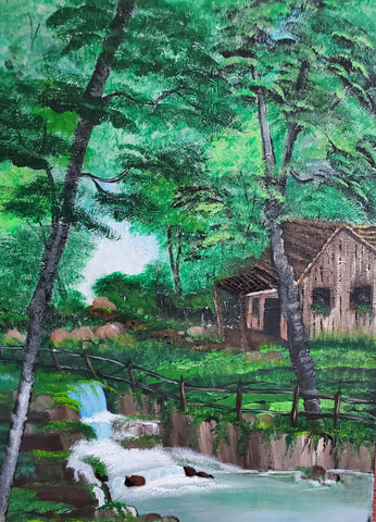 L29 - The Cabin - Acrylic Painting